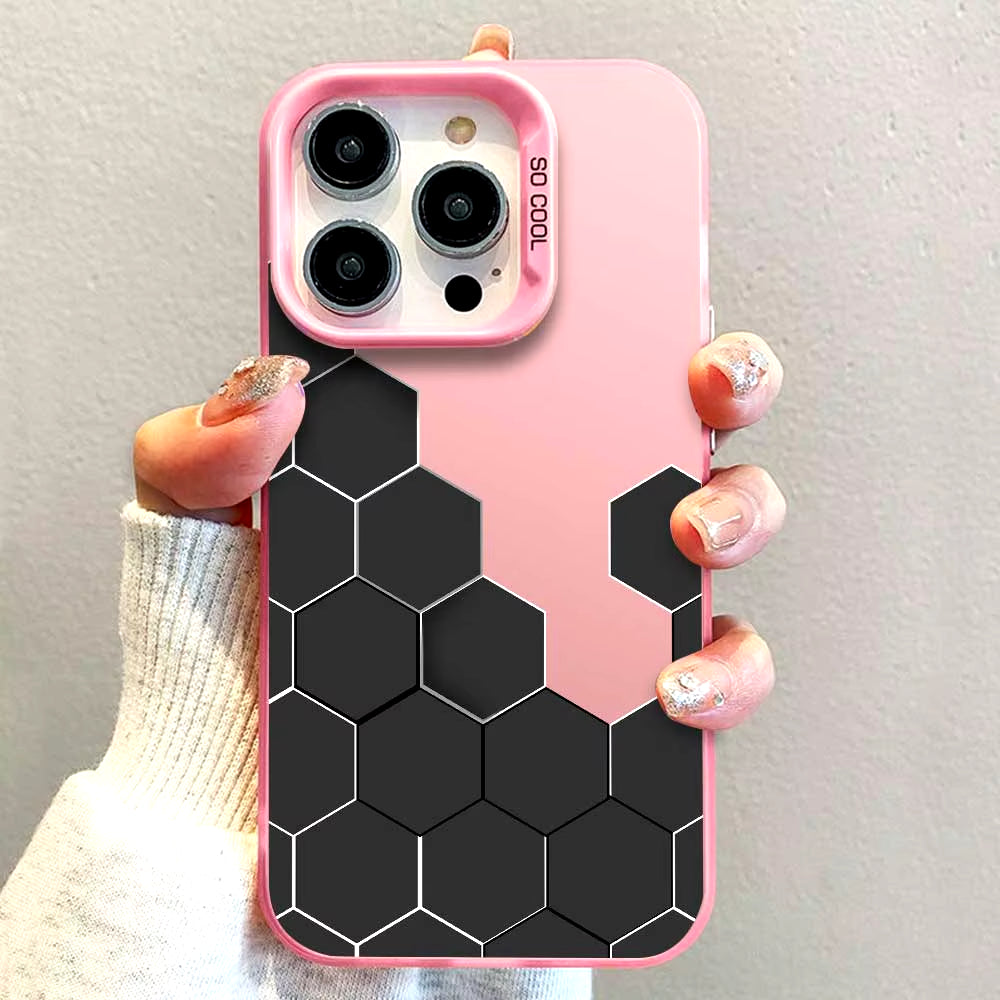 Case for Iphone 16 15 14 13 12 11 Pro Max 16 plus 15+ 14+ X XS Max XR 7 8 plus SE 2020 2022 2023 Silver IMD Phone Cover Casing